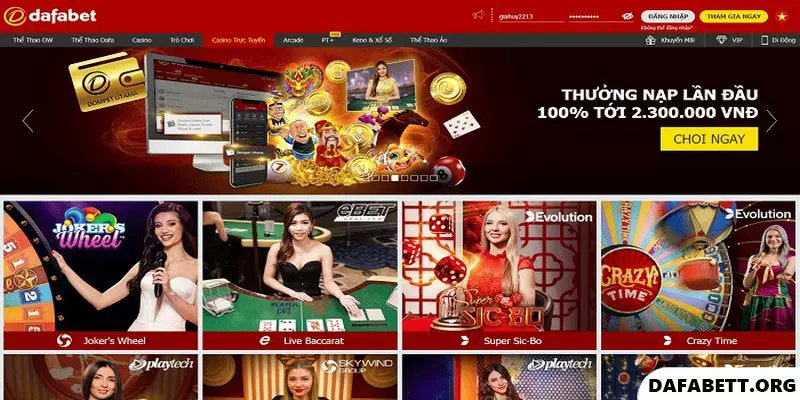 Các Trò Chơi Live Casino Hấp Dẫn Nhất Tại Dafabet