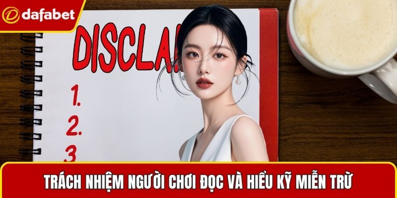 Trách nhiệm người chơi đọc và hiểu kỹ miễn trừ